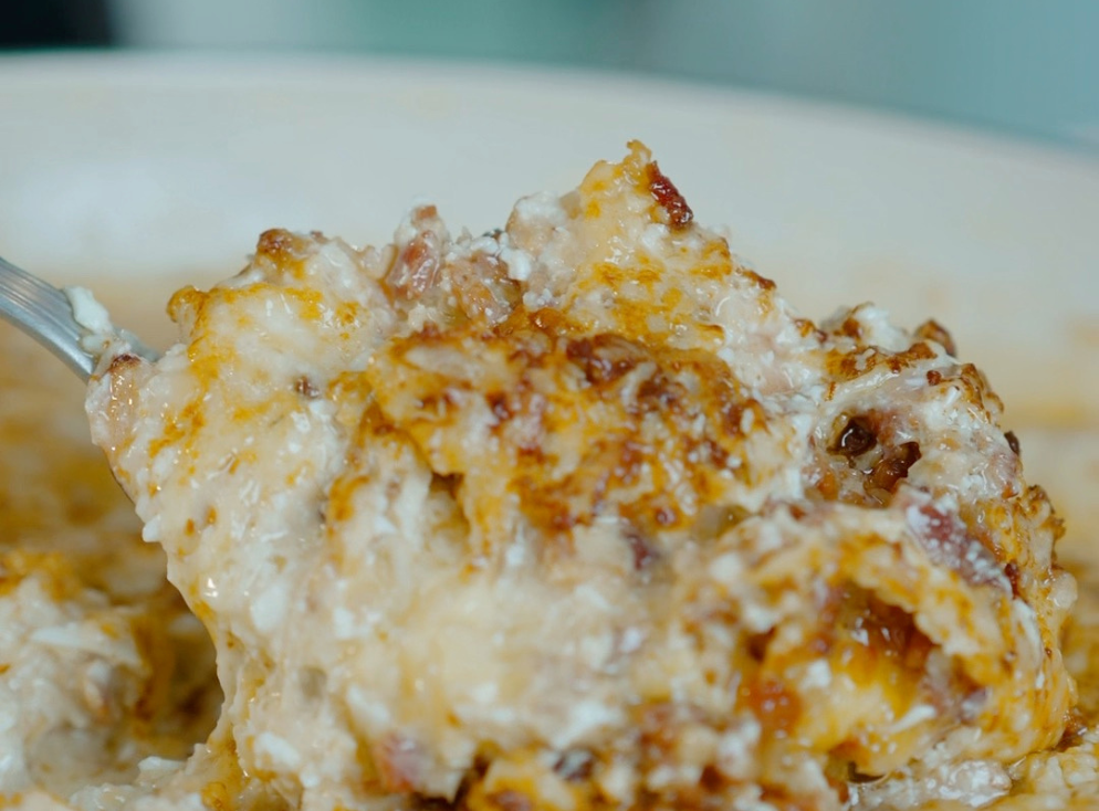 Escondidinho de Camarão com Bacon e Purê de Mandioquinha