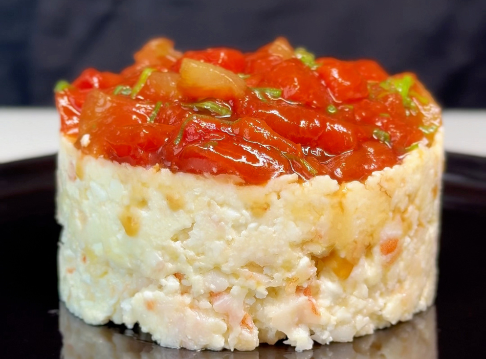 Terrine de Camarão com Tartar de Melancia